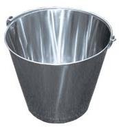 Stainless Steel Dairy Bucket - 16 qt - Silver