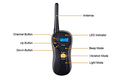 Aniluxe Waterproof Submersible Long Distance Rechargeable Dog Remote Trainer Training Collar for Small Large Dog 2019 Upgraded