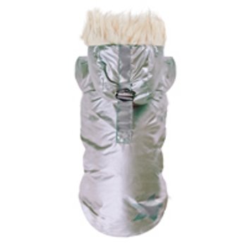 Puppy Angel PA-OW237 Metallic Dog Winter Padding Jumper (Beige, Medium-Large)