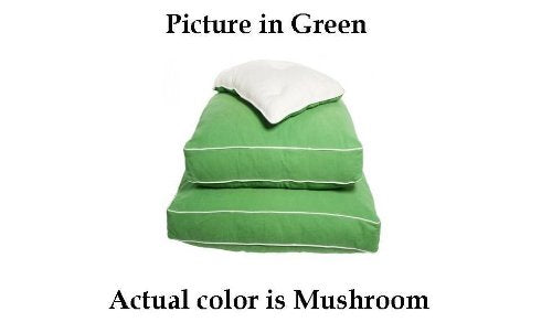 Rectangular Dog Bed with Piping Color: Mushroom With Tan, Size: XLarge (46" L x 34" W)
