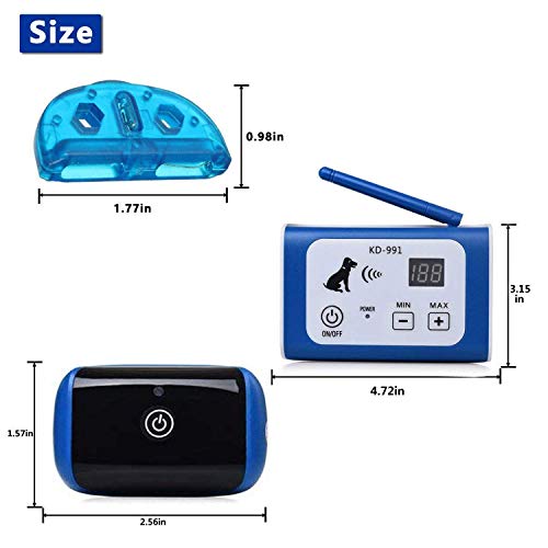Wireless Dog Fence System, Electric Pet Containment System for Dog and Pets with Waterproof and Rechargeable Training Collar Receiver Boundary Container