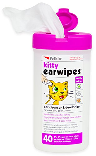 PETKIN KITTY EARWIPES 40CT