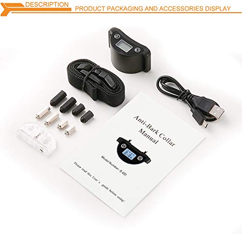 Aniluxe Small Little Dog Anti Bark Stop Barking no bark Collar Full Function beep, Vibration Shock