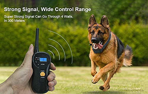 Aniluxe Waterproof Submersible Long Distance Rechargeable Dog Remote Trainer Training Collar for Small Large Dog 2019 Upgraded