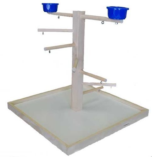 T4000 Wood Play Stand Medium Parrot Toys