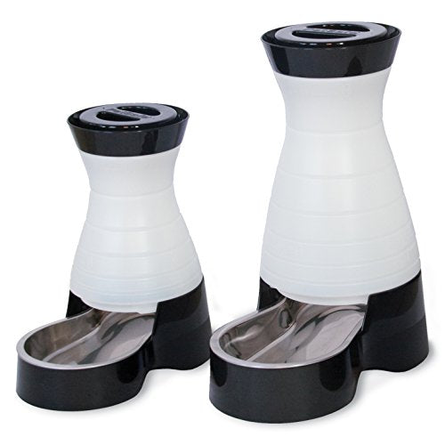 PetSafe Healthy Pet Gravity Dog and Cat Food Station, Stainless Steel Bowl, Holds Dry Dog or Cat Food