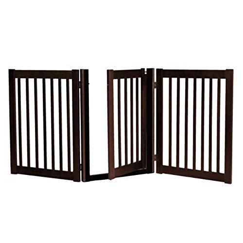 3-Panel Walk-Through Highlander Gate in Mahogany Finish