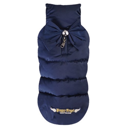Puppy Angel PA-OW233 Posh Pooch Coat Vest Double Button In Navy (Large)