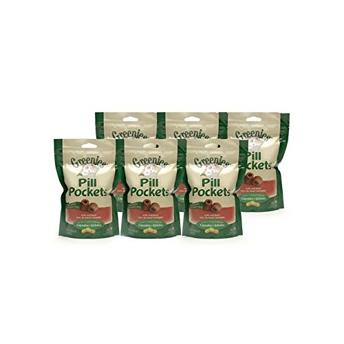 6-PACK Beef Pill Pockets LARGE 47.4 oz (180 pockets)