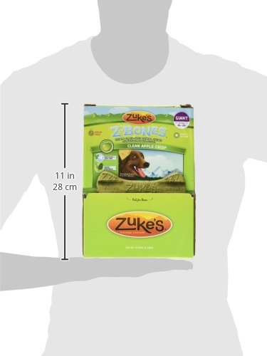 Zuke'S Performance Pet Nutrition 134096 12 Count Z-Bone Giant Apple Crisp Display Box, Large
