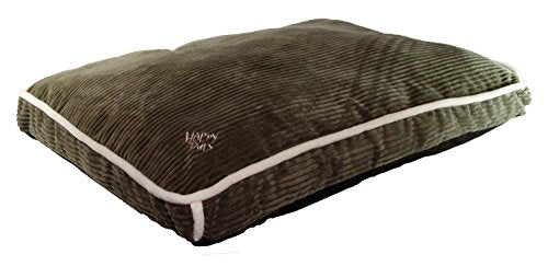 Happy Tails 39064 Corduroy Gusseted Bed For Dog 27x36 (Pine Green)