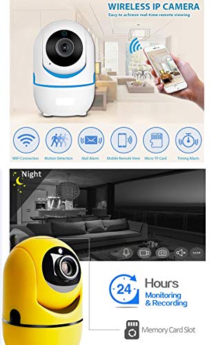 Smartphone mini baby monitor 1080P Wireless Wifi CCTV home security Cloud IP Camera HD - For home security, baby care, seniors and pets (white)