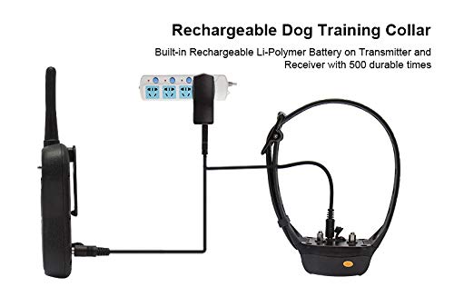 Aniluxe Waterproof Submersible Long Distance Rechargeable Dog Remote Trainer Training Collar for Small Large Dog 2019 Upgraded
