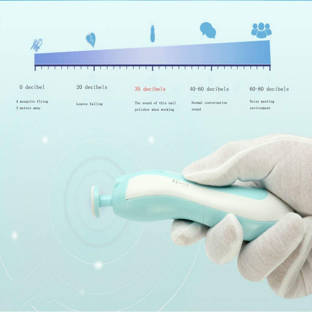 File de ongles pour bébé Trimmer électrique Baby Electric Nail Trimm Entrefant Nail Clipper Kit Cutter Polon pour les nouveau-nés pour les tout-nés Finnairs et orteils Baby Nail Manucure et Pédicure Kit avec lumière LED avant - CS12083 - Rose
