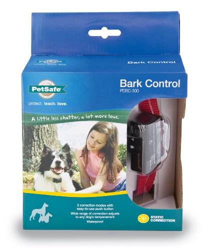PetSafe Deluxe Bark Control Collar (PDBC-300) for Dogs 8 lb. and Up, Waterproof, 3 Modes of Static Correction