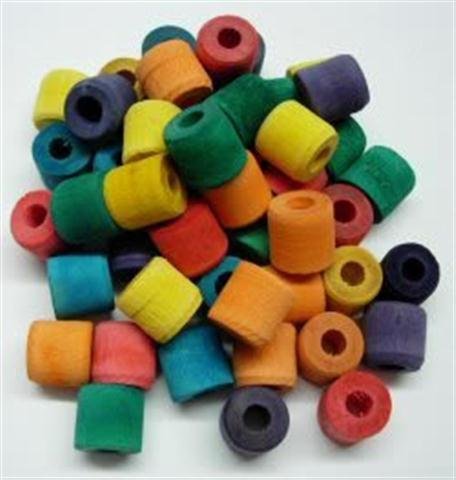 Zoo Max DUS94 Colored Wood Beads 48 piece Bird Toy .25inx.25inx.25in