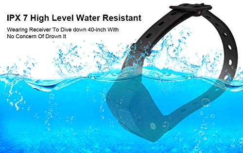 Aniluxe Waterproof Submersible Long Distance Rechargeable Dog Remote Trainer Training Collar for Small Large Dog 2019 Upgraded