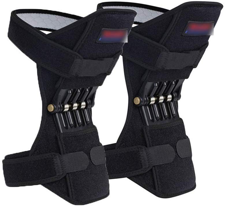 Knee Booster Knee Braces Tibial Booster Power Lifting Joint Support Knee Pad Portable Easy Breathable Sweat-Absorbent Spring Kneepad Stable Upper and Lower Knee Knee Protection