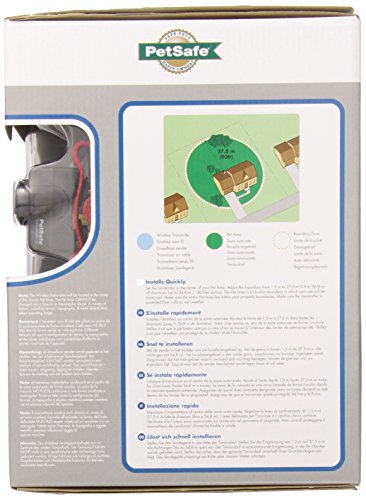 PetSafe Wireless Fence Pet Containment System, Covers up to 1/2 Acre, for Dogs over 3.6 kg, Waterproof Receiver with Tone / Static Stimulation