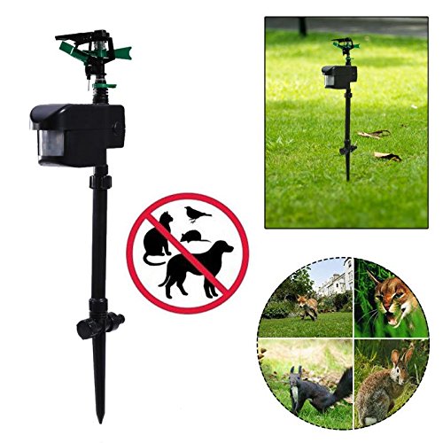 Solar Powered Motion Activated Animal Away Sprinkler Water Jet Blaster Animal Pest Repeller Garden Scarecrow Garden Supplies