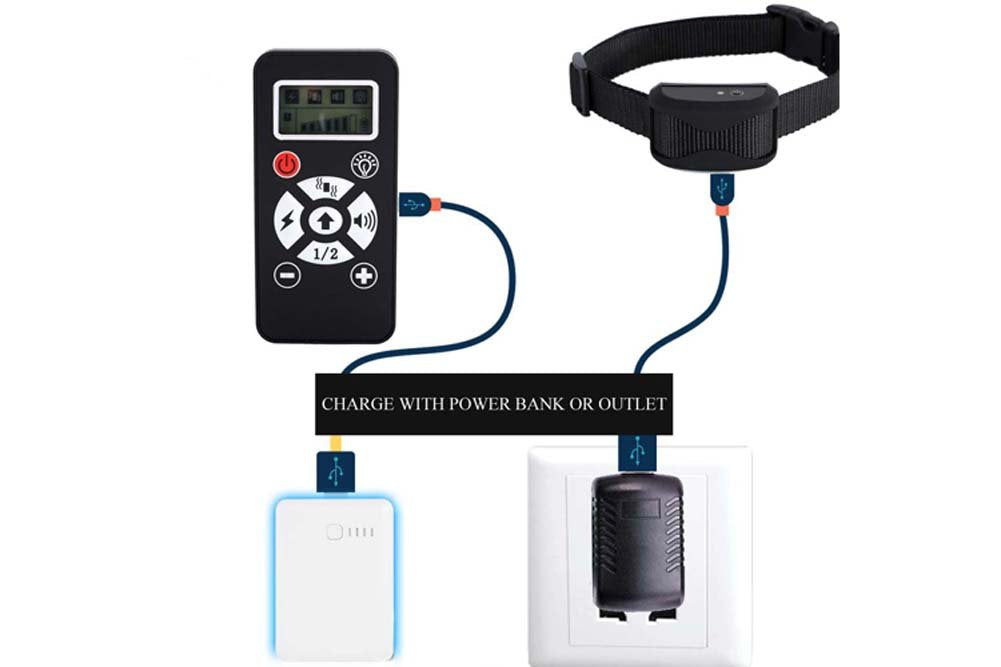 PATPET Remote Dog Collar 800 Yard Rechargeable Remote and Automatic Bark Dog Training Shock Collar High - Tech Waterproof