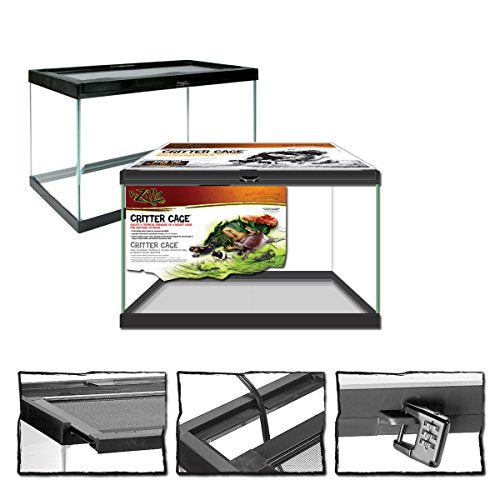 Zilla 28040 Glass Critter Cage Black Trim 40 Gallon - 36X18X16