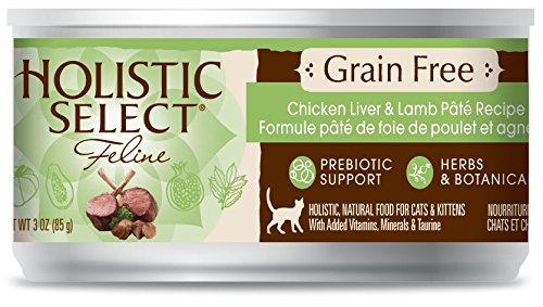Holistic Select 47150 Grain Free Chicken Liver/Lamb Plate Food For Cat (24/3OZ)