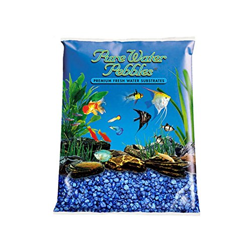Worldwide Imports AA3709 Pure Water Pebbles Coated Aquarium Gravel 10pc (Marine Blue, 5Lbs)
