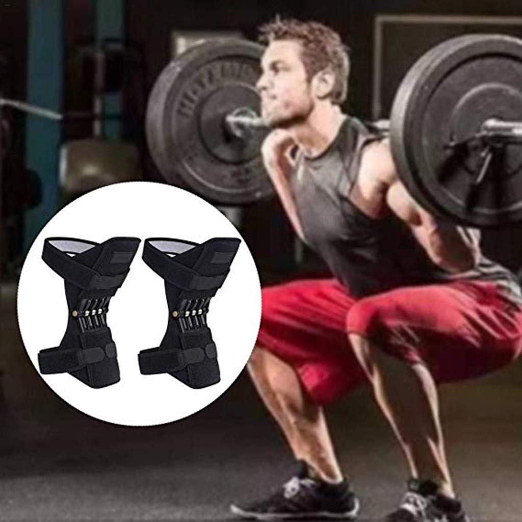 Knee Booster Knee Braces Tibial Booster Power Lifting Joint Support Knee Pad Portable Easy Breathable Sweat-Absorbent Spring Kneepad Stable Upper and Lower Knee Knee Protection