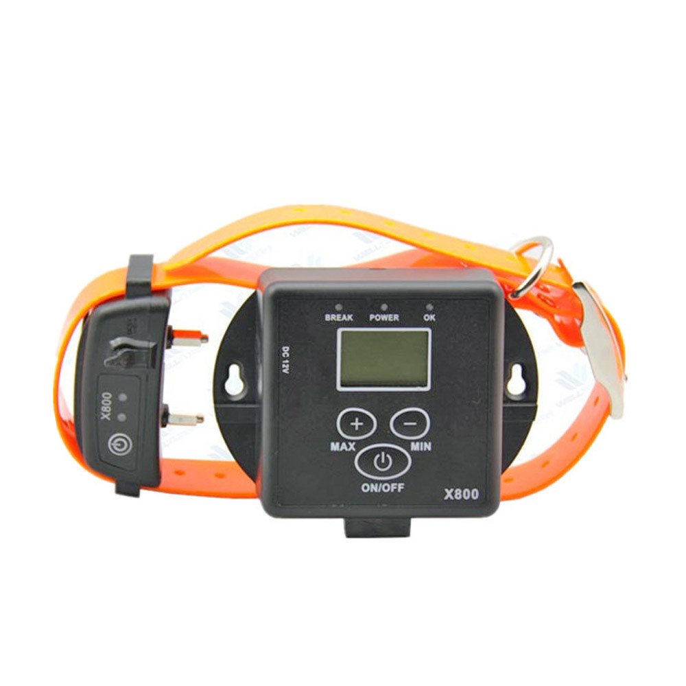 Amadog Rechargeable Waterproof In-ground Dog Fence Training System, 10 Levels Adjustable Range of Warning Zone 300 Meter Wire