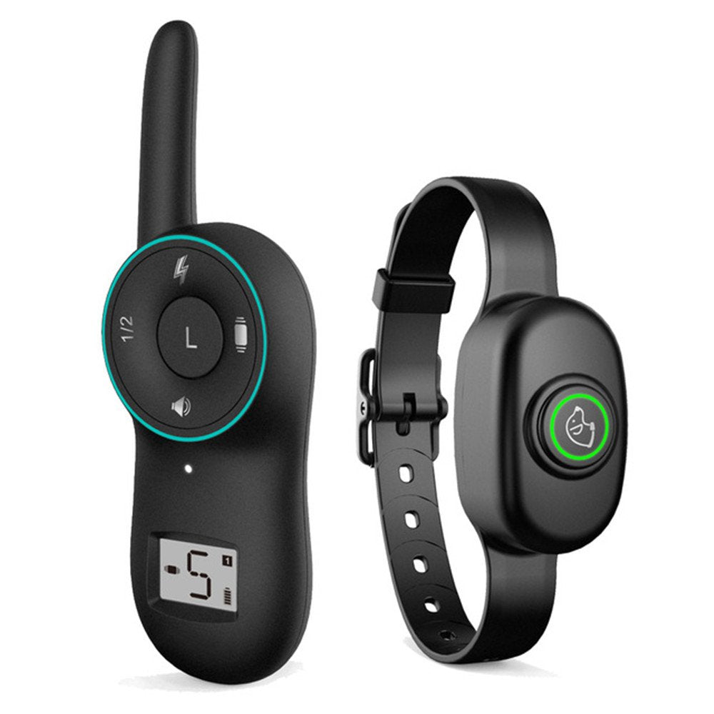 Dog Training Collar IP67 Waterproof Rechargeable Dog Electric Shock Vibration Training Collar Remote