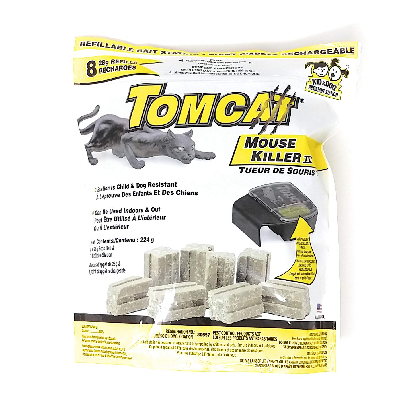 Tomcat Mouse Killer IV - Child Resistant Bait Station with 8 x 28 Gram –  inovago