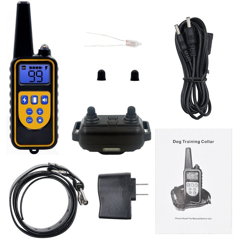 Dog Training Collar, Dog Shock Collar with Remote 2500FT Shock Collar for Dogs IPX7 Waterproof Rechargeable w/Beep 99 Levels Vibrate Shock Modes Shock Collar for Small Dogs Medium Large Dogs