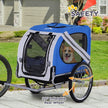Aosom Dog Bike Trailer Pet Cart Bicycle Wagon Cargo Carrier Attachment For Travel With 3 Entrances Large Wheels For Off-Road & Mesh Screen