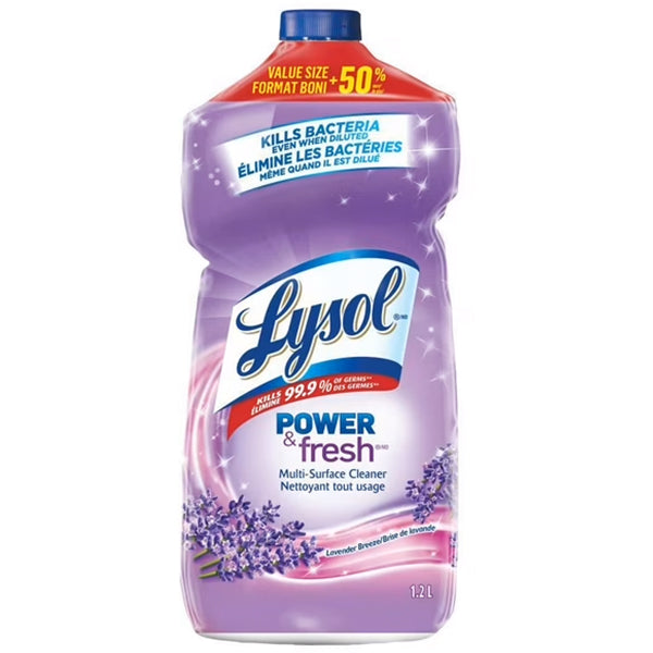 Lysol - Multi-Surface Cleaner  Lavender 9X1.2 Lt - Canadian Distribution-0