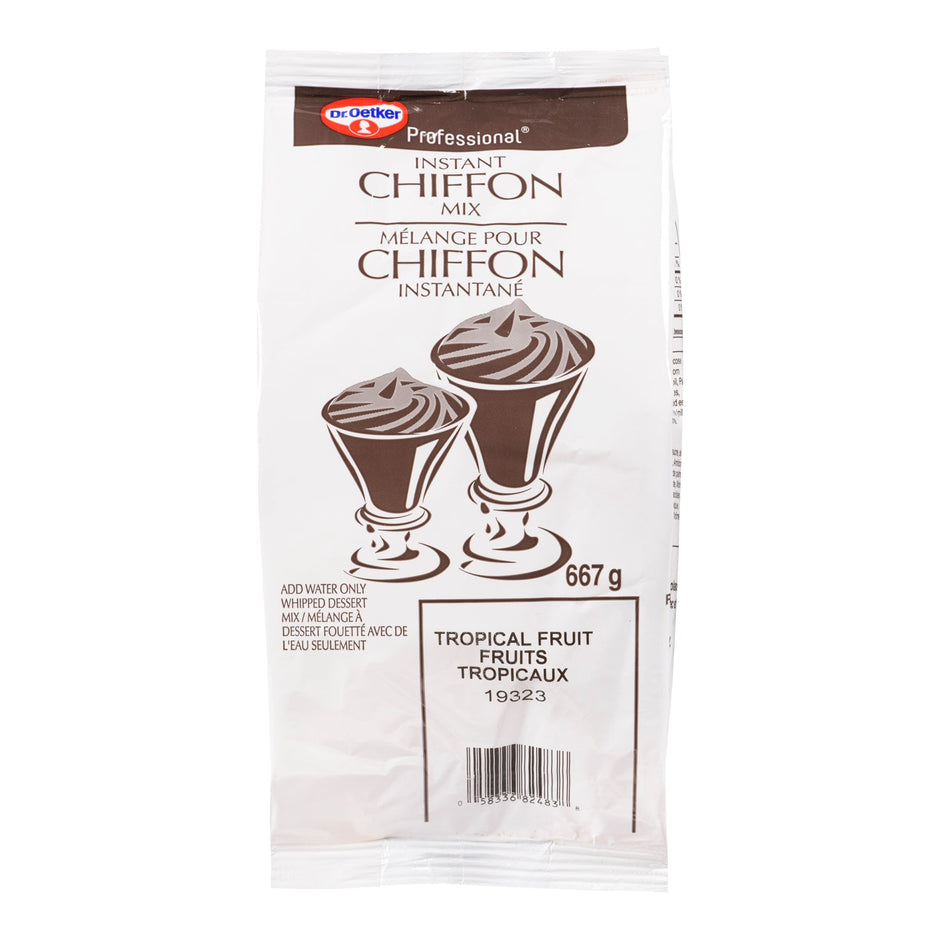Tropical Fruit Chiffon Mousse Dessert - Oetker - 4 x 667 grams - Baking Mixes and Ingredients - Canadian Distribution-0