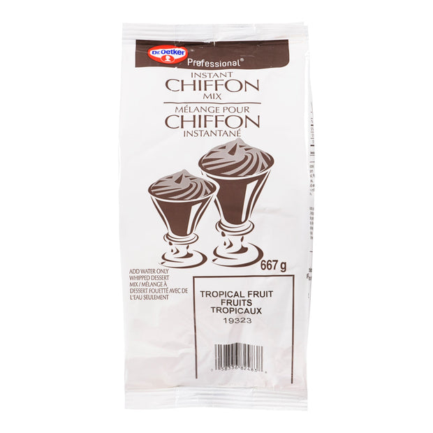 Tropical Fruit Chiffon Mousse Dessert - Oetker - 4 x 667 grams - Baking Mixes and Ingredients - Canadian Distribution-0