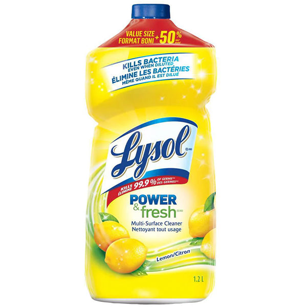 Lysol - Power And Fresh Lemon Multi-Purpose Cleaner 9X1.2 Lt - Canadian Distribution-0