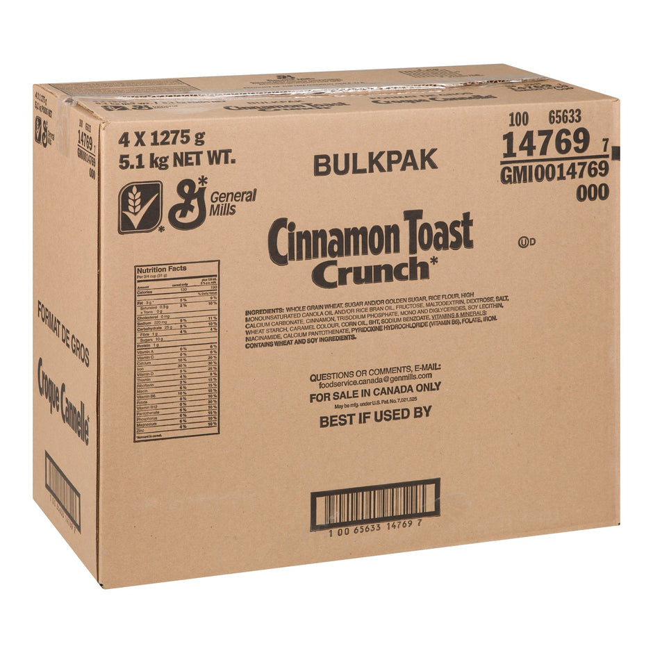 Cereal Cinnamon Toast Crunch - 4 x 1275 g - General Mills - Restaurant and Foodservice Ingredients - Canadian Distribution-2