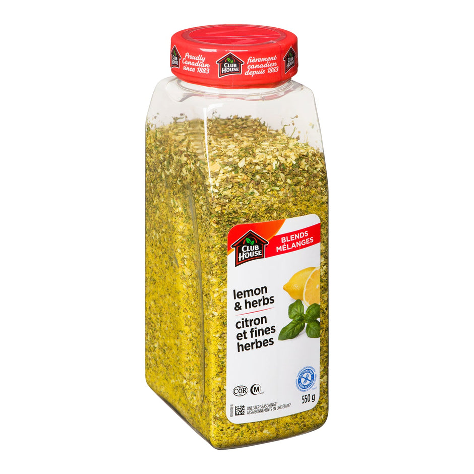 Seasoning Lemon & Herb - 12 x 550 g (Case = 1 x 550 g) - Clubhouse - Restaurant and Foodservice Ingredients - Canadian Distribution-0