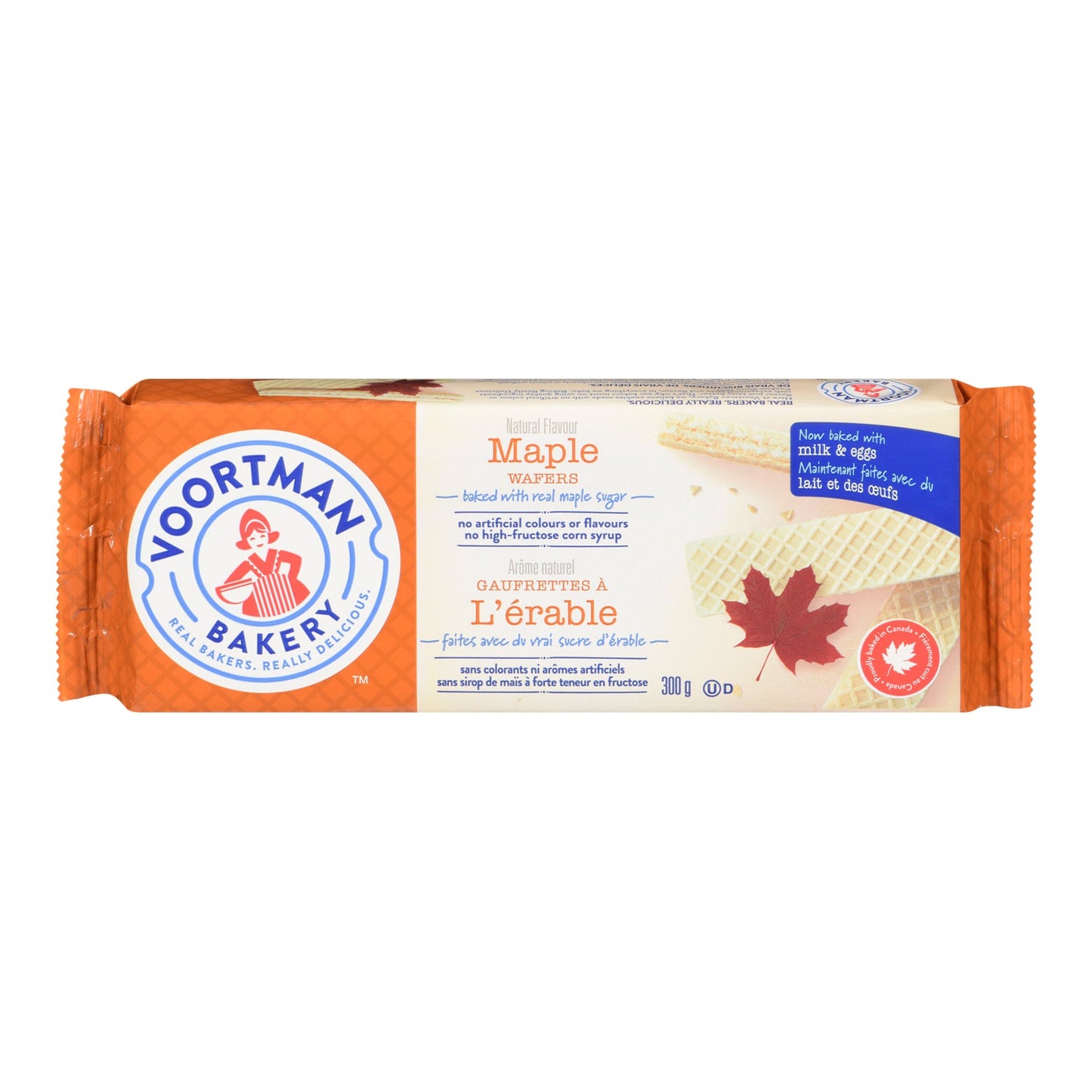 Cookie Maple Wafers - 12 x 300 g - Voortman - Restaurant and Foodservice Ingredients - Canadian Distribution-0