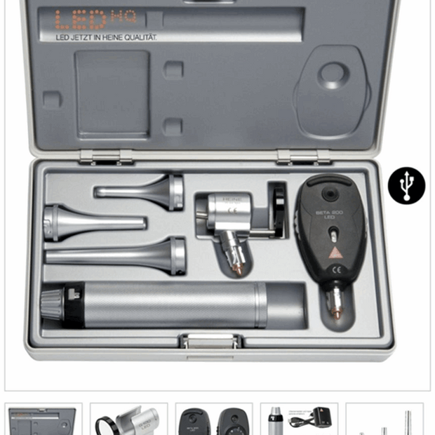 Heine LED Complete Ophthalmic and Otoscope Set – USB Cord
