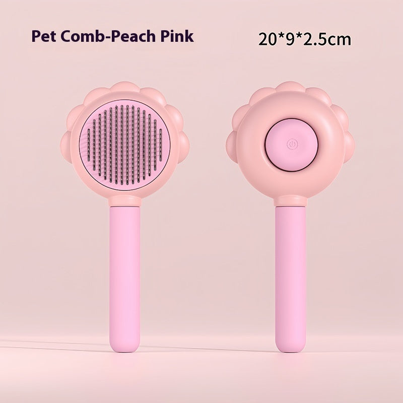 Self-Cleaning Pet Brush Comb with Spray-3