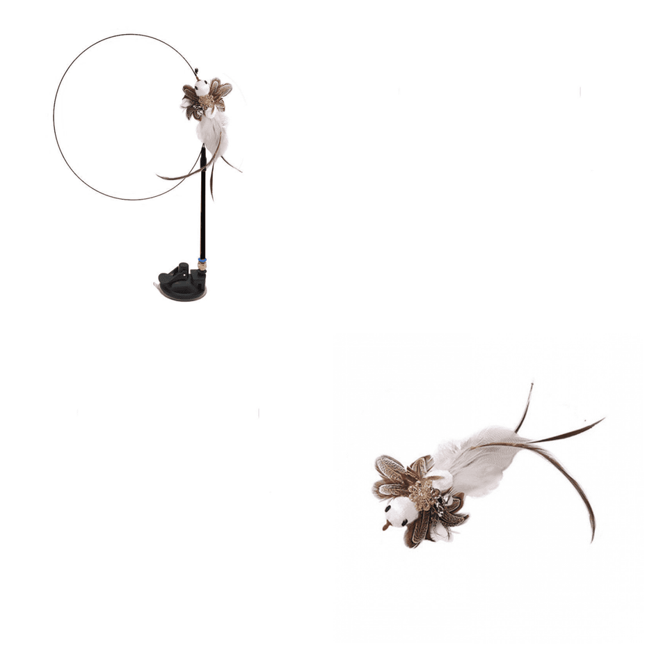Interactive Feather Pole Toy for Cats-17