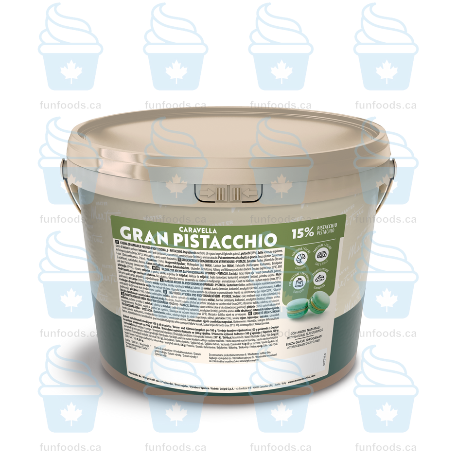 Pistachio Filling - 5kg Bucket - Caravella Gran Pistachio Cream - Master Martini Canada - Canadian Distribution-0