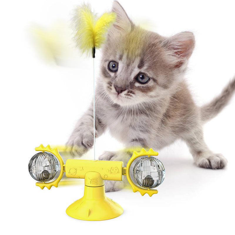 Cat Rotating Windmill Interactive Toy-7