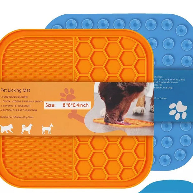 Mat For Dogs Cats Slow Food Bowls New Pet Dog Feeding Food Bowl Silicone Dog Feeding Lick Pad Dog Slow Feeders Treat Dispensing-0