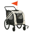 Aosom 2-in-1 Pet Bike Trailer For Small Dogs, Road-Visibility Bicycle Stroller, Weather-Strong Bike Wagon Trailer Sidecar Attachment, White