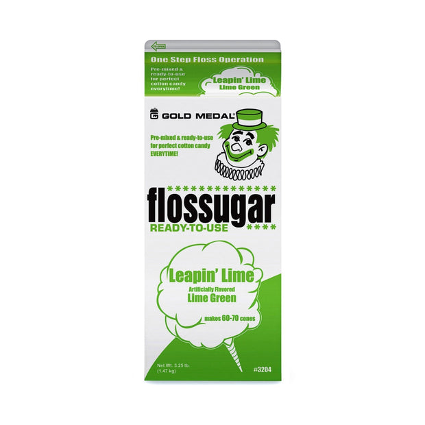 Leapin' Lime (Lime) Cotton Candy Flossugar  | Cotton Candy Supplies Canada | 6 x 3.25lbs per case-0