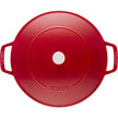 STAUB Braisers 3.7 L Cast Iron Round Saute Pan Chistera, Cherry-1